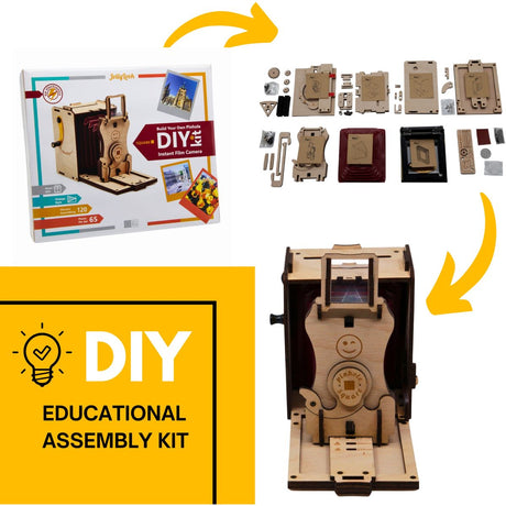 JollyLook Diy Pinhole Square Camera Kit Wood Light Brown - image 3 of 5