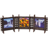JollyLook 3 Photo Frames Square Wood Dark Brown