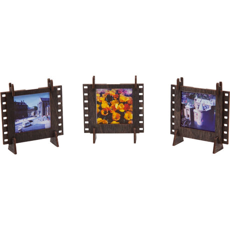 JollyLook 3 Photo Frames Square Wood Dark Brown - image 2 of 5