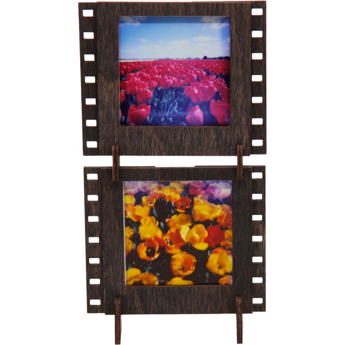 JollyLook 3 Photo Frames Square Wood Dark Brown - image 3 of 5