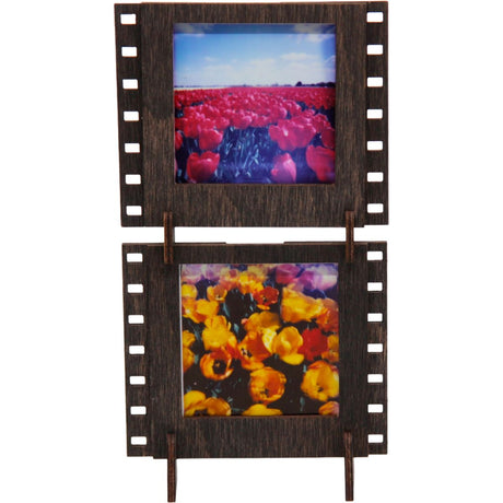 JollyLook 3 Photo Frames Square Wood Dark Brown - image 3 of 5