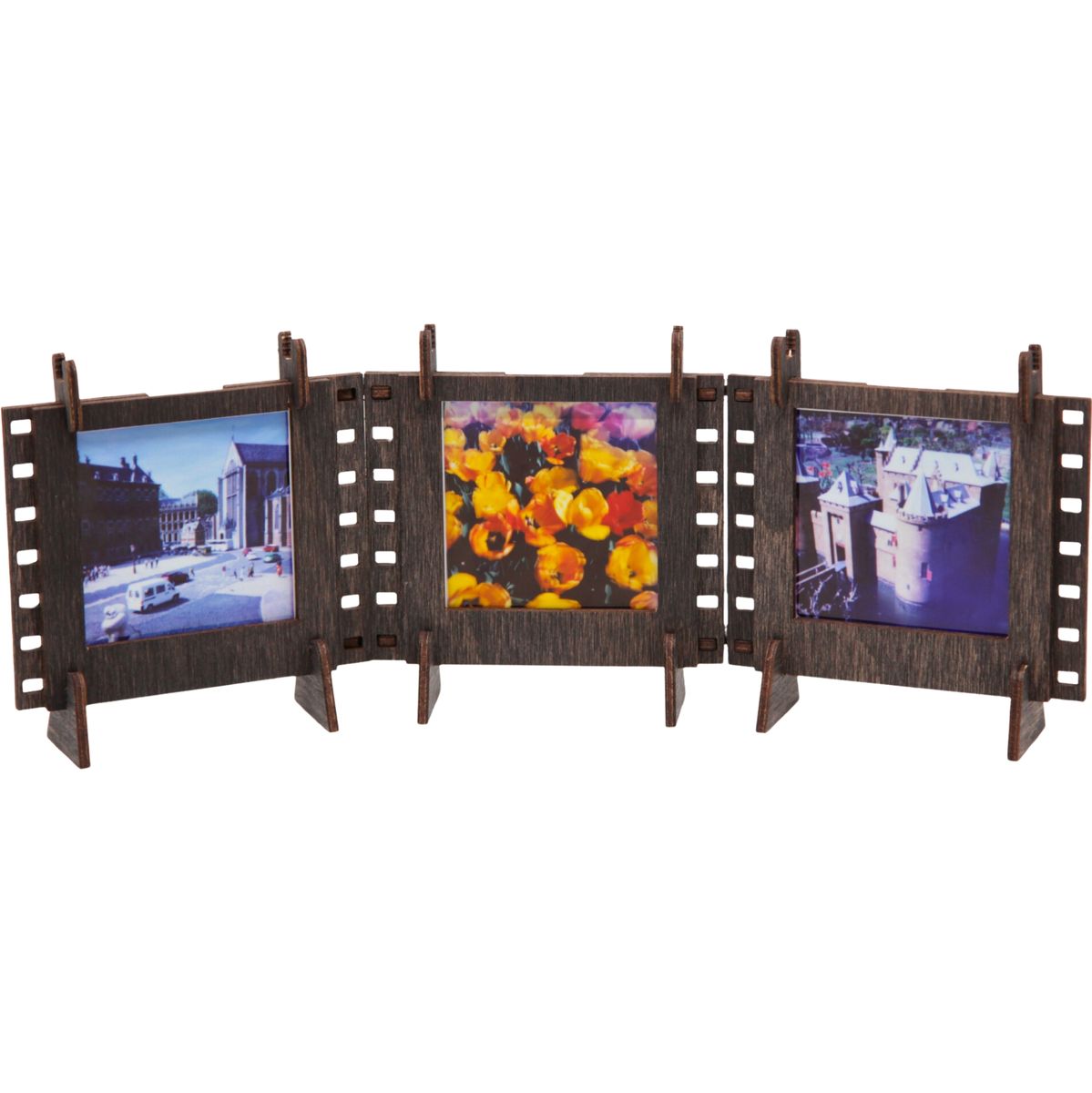 JollyLook 3 Photo Frames Square Wood Dark Brown - image 4 of 5
