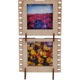 JollyLook 3 Photo Frames Square Wood Light Brown