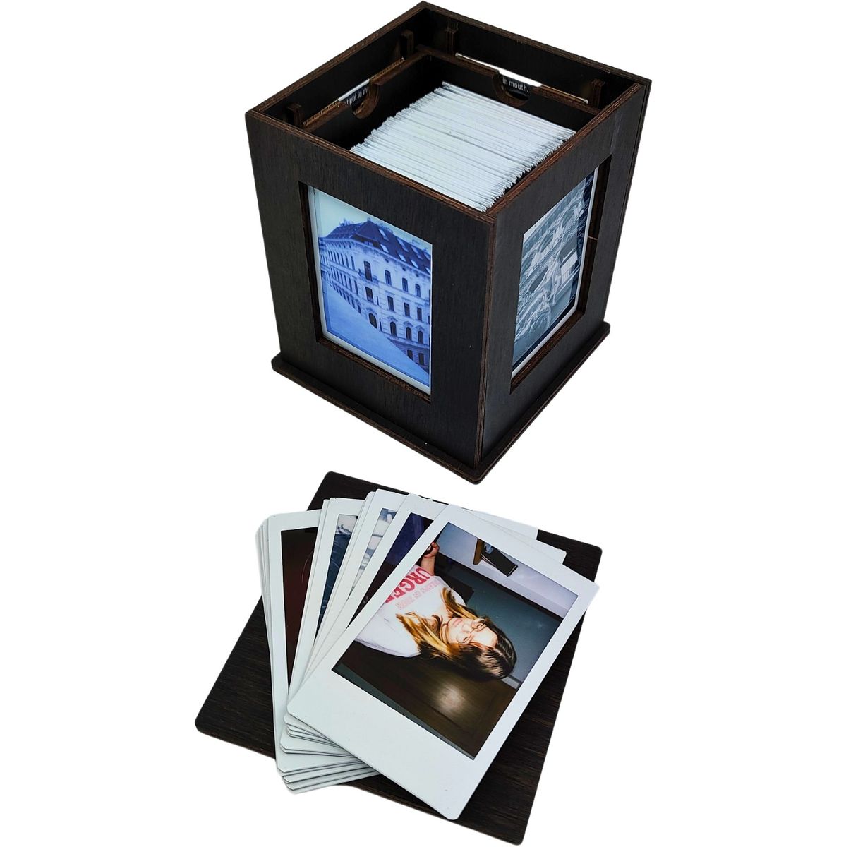 JollyLook Photo Box Wood Dark Brown - image 3 of 3