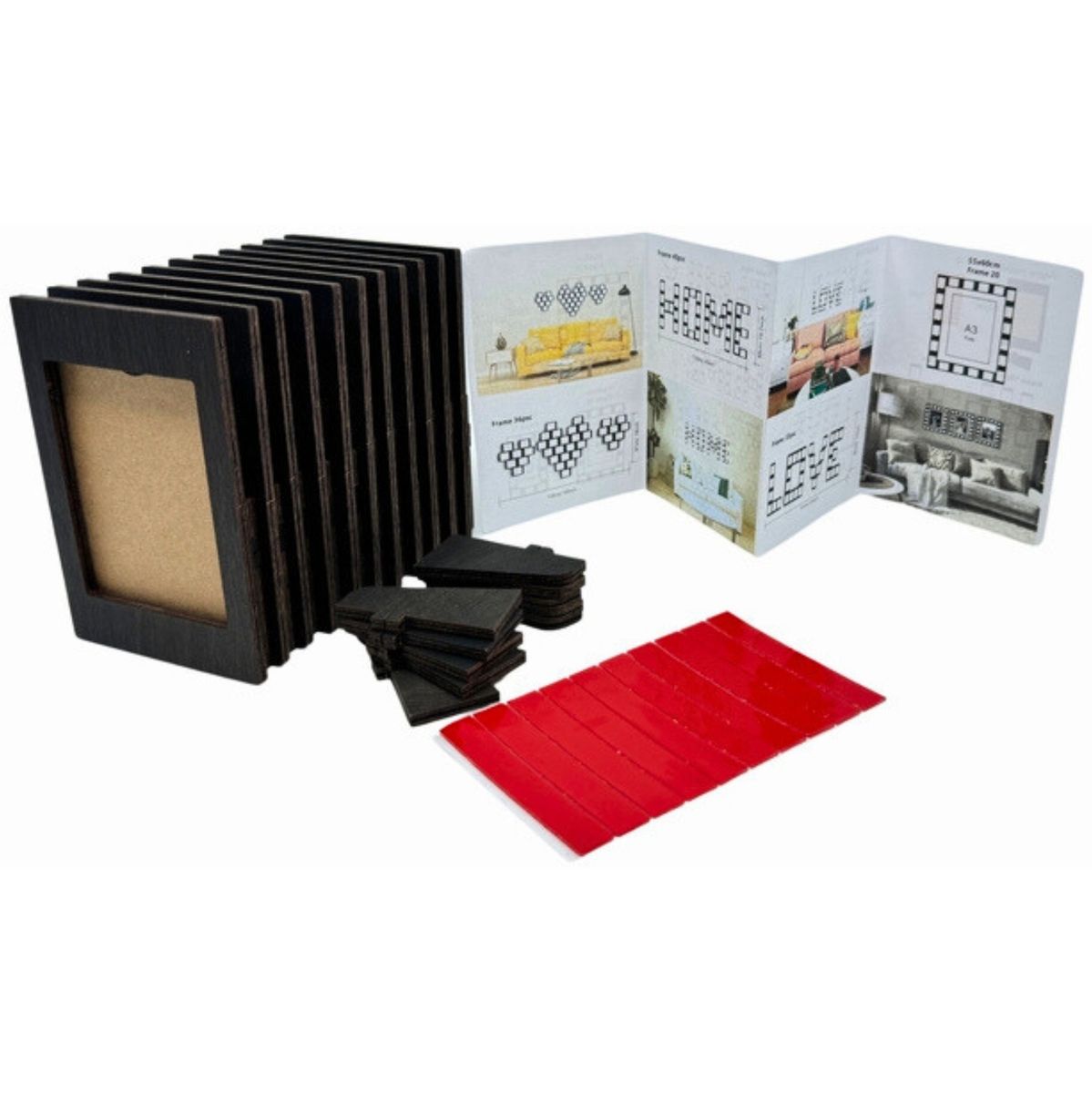 JollyLook Decoration Frames (Set Van 10) Wood Dark Brown - image 2 of 5