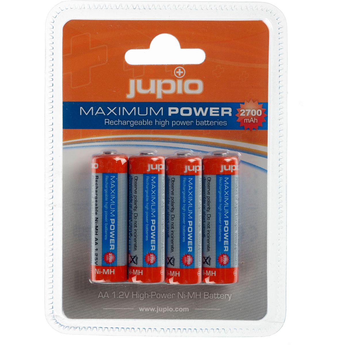 Jupio Rechargeable Batteries AA 2700 mAh 4 Pcs VPE-10