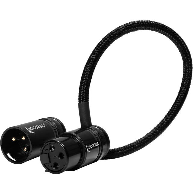 Kondor Blue KB-MXLRF8 8" Straight Low Profile Right Angle XLR Cable