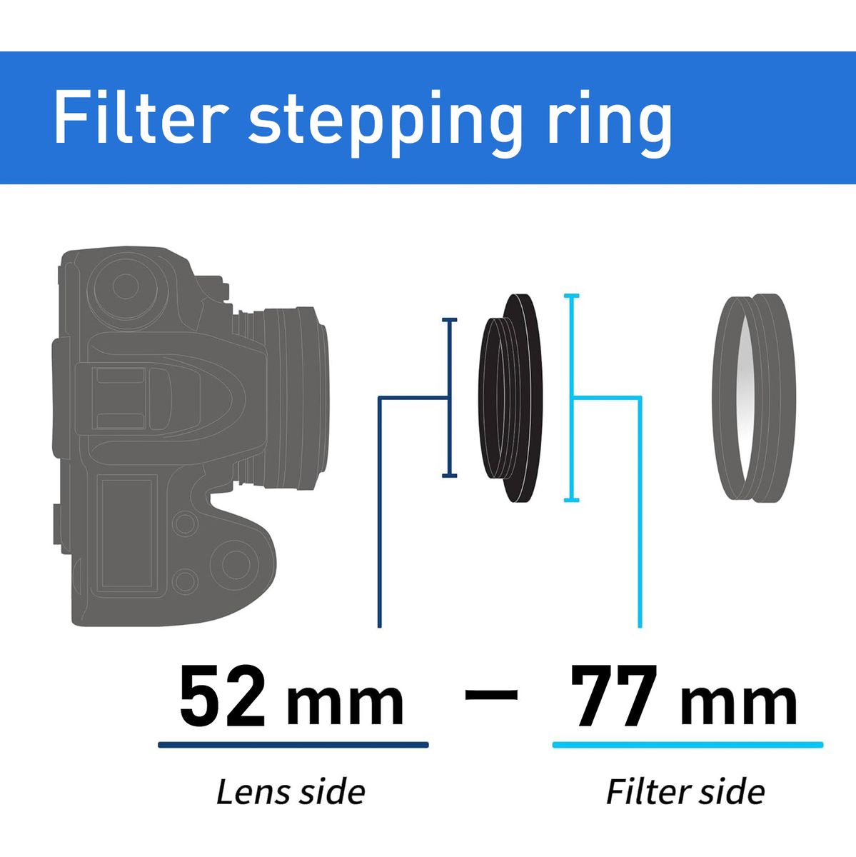 Kenko Stepping Ring 52mm - 77mm