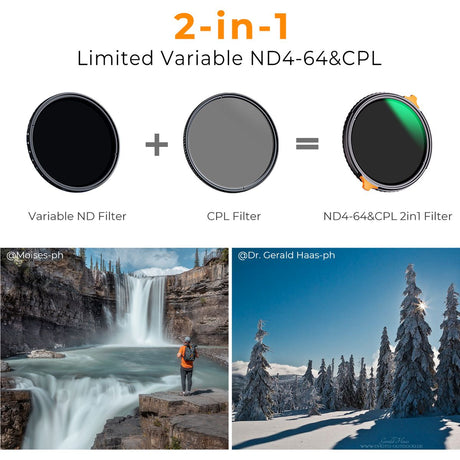 K&F Concept ND4-64 + CPL 2-IN-1 Filter Nano X - 72 mm - image 2 of 2