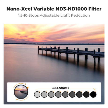 K&F Concept Variabel ND Filter ND3-1000 Nano X - 72mm - image 5 of 5