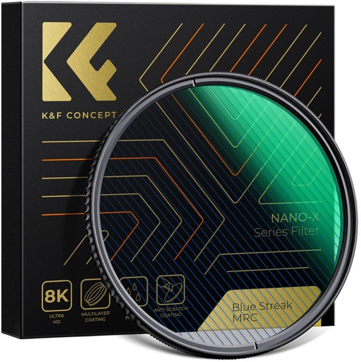 K&F Concept Blue Streak Filter Nano X 77mm.