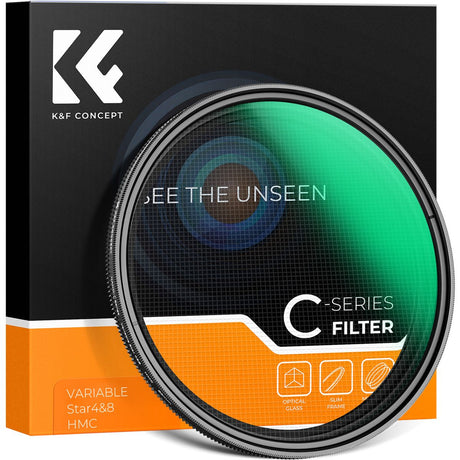K&F Concept Variabel Star Filter - 4-8 Star-Punten - 72mm