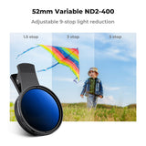 K&F Concept Smartphone ND2-400 Filter 52mm w/ Clip - image 3 of 5