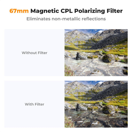 K&F Concept Smartphone Magnetic CPL Filter 67mm w/ Clip - image 3 of 5