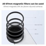 K&F Concept Smartphone Magnetic CPL Filter 67mm w/ Clip - image 4 of 5