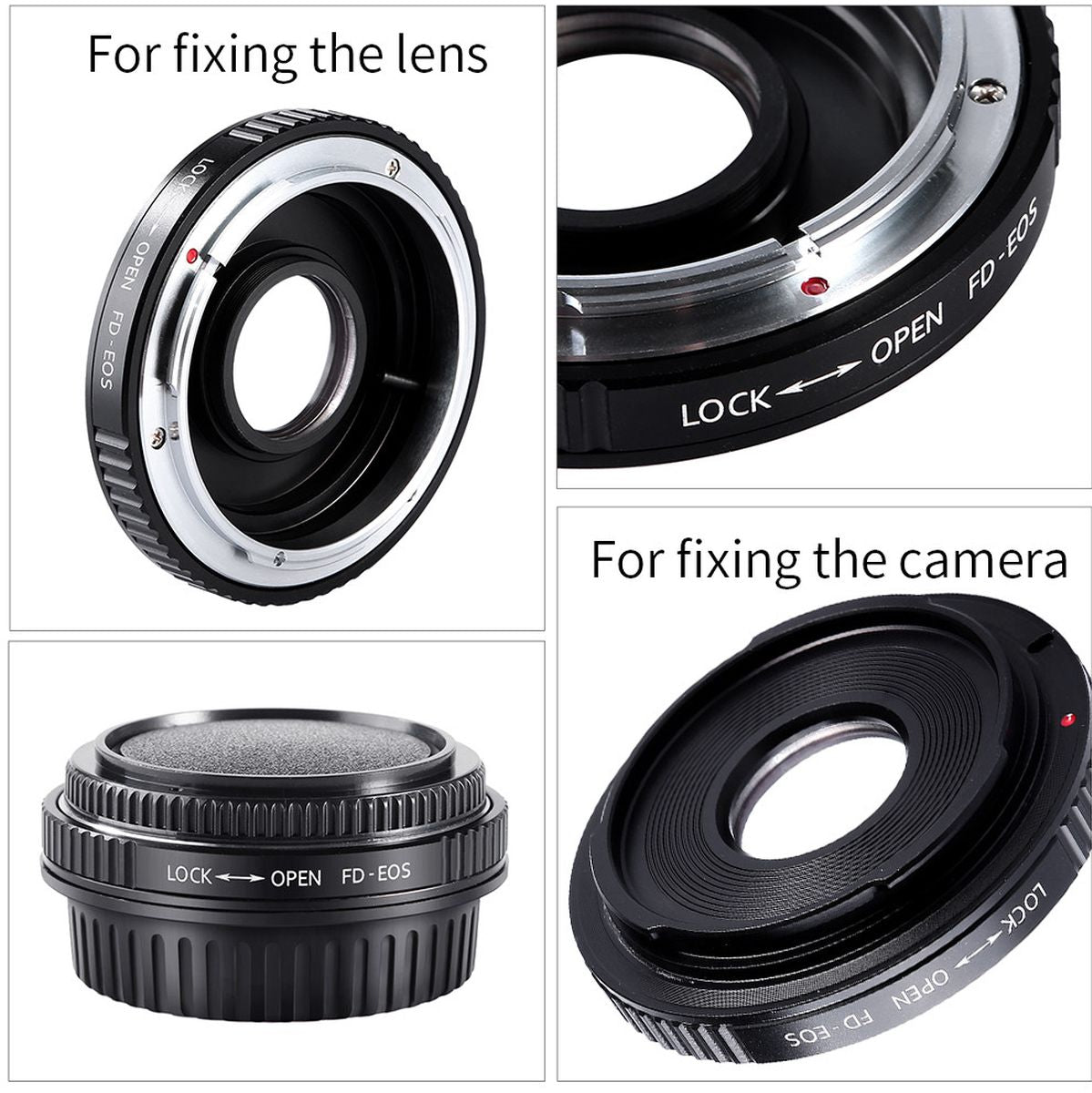 K&F Concept Lens Adapter Canon FD Canon EOS (EF / EF-S) (w/ Glass) - image 4 of 5