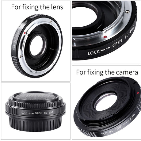 K&F Concept Lens Adapter Canon FD Canon EOS (EF / EF-S) (w/ Glass) - image 4 of 5