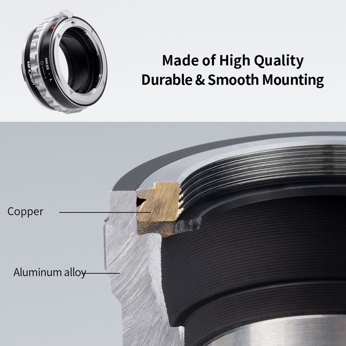 K&F Concept Lens Adapter Nikon F (G-Type) Leica L