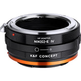 K&F Concept Lens Adapter Nikon F (G-Type) Sony E-Mount (IV PRO)
