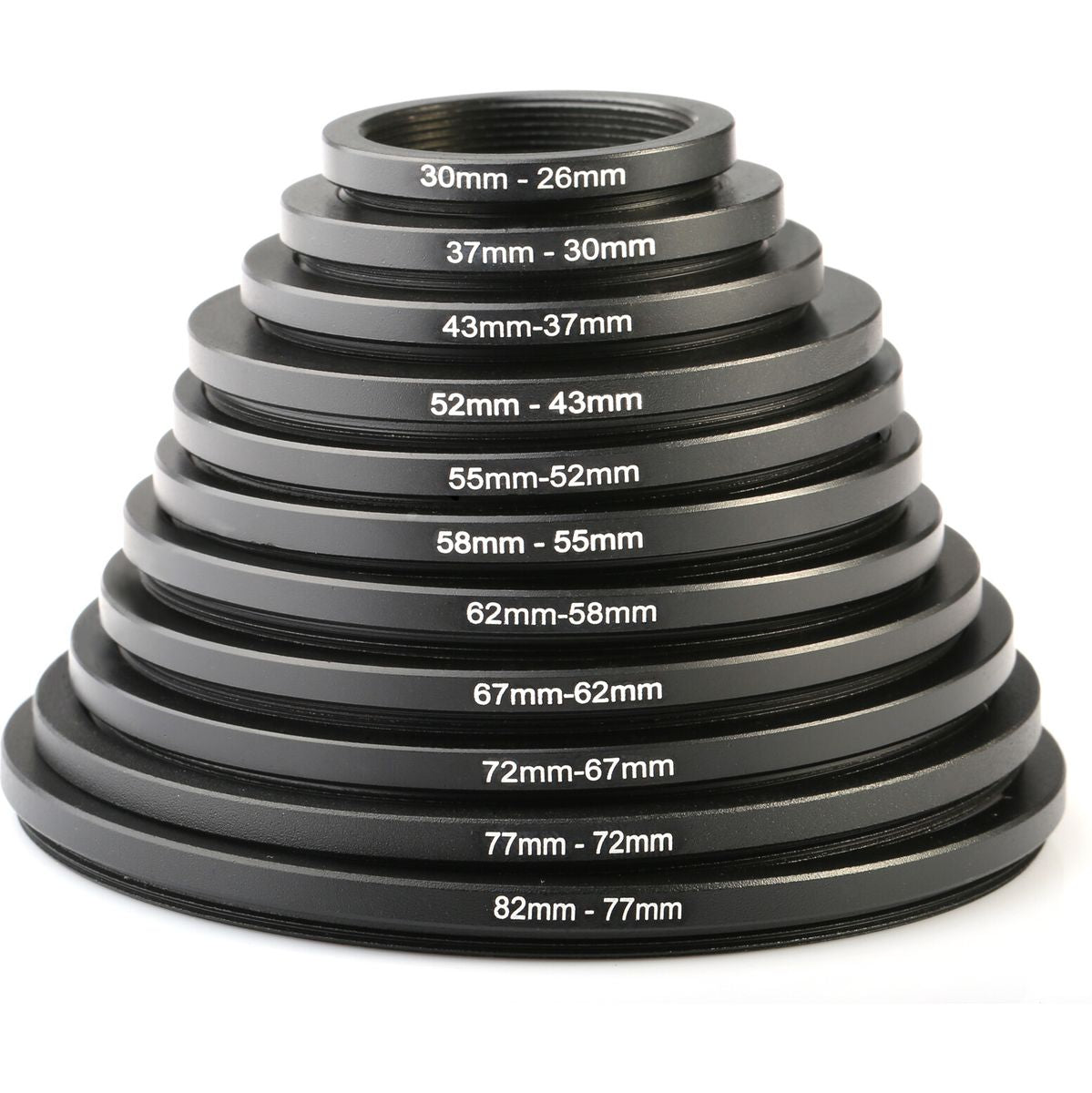 K&F Concept Step Down Ring Set 11-piece (26-82mm)