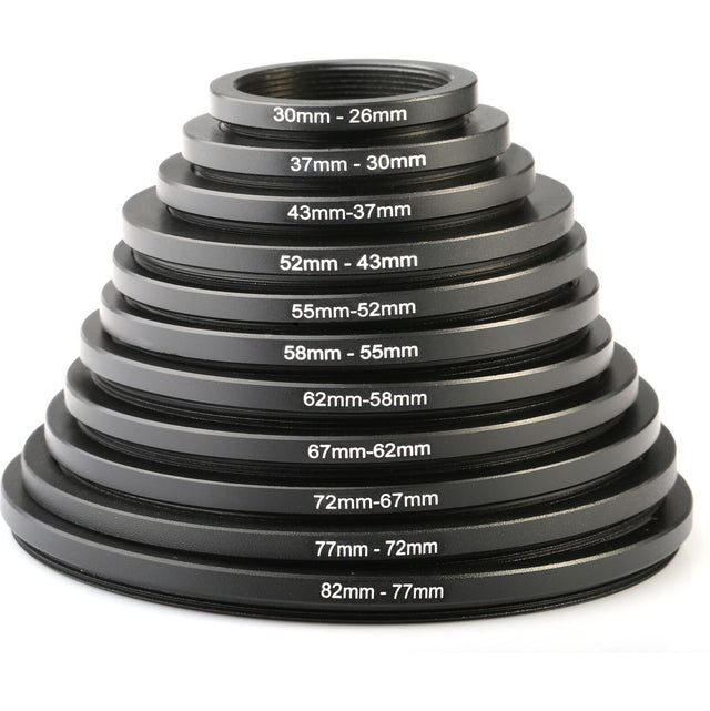 K&F Concept Step Down Ring Set 11-piece (26-82mm)