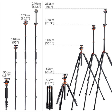 K&F Concept Tripod K234A6 231cm Monopod And Horizontal Arm - image 2 of 2