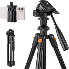 K&F Concept Tripod 162cm w/ Video Head And Phone Holder