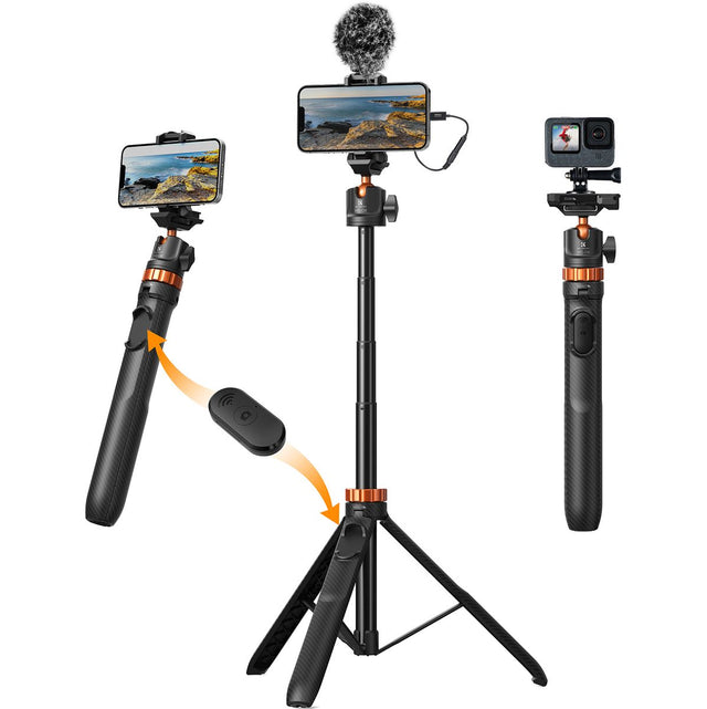 K&F Concept Selfie Stick Tripod 153cm w/ Phone Holder