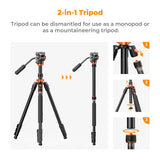 K&F Concept Tripod K234A7 200cm w/ FH-03 Videohead - image 2 of 5