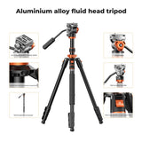 K&F Concept Tripod K234A7 200cm w/ FH-03 Videohead - image 3 of 5