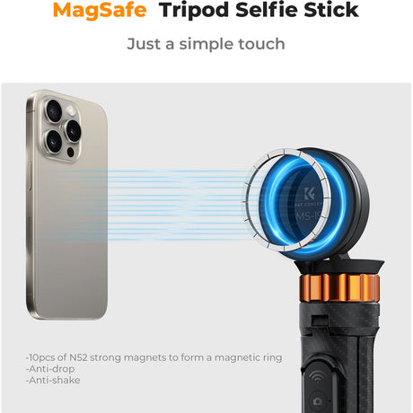 K&F Concept MS19 Selfie Stick Tripod Magnetic 162cm - image 3 of 5