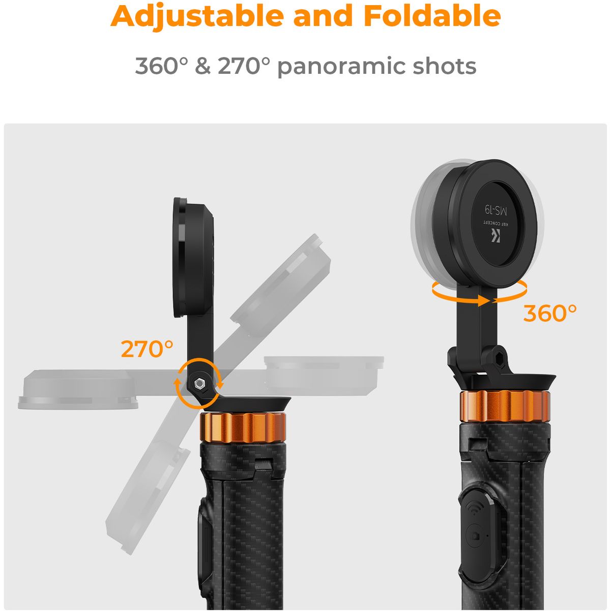 K&F Concept MS19 Selfie Stick Tripod Magnetic 162cm - image 4 of 5