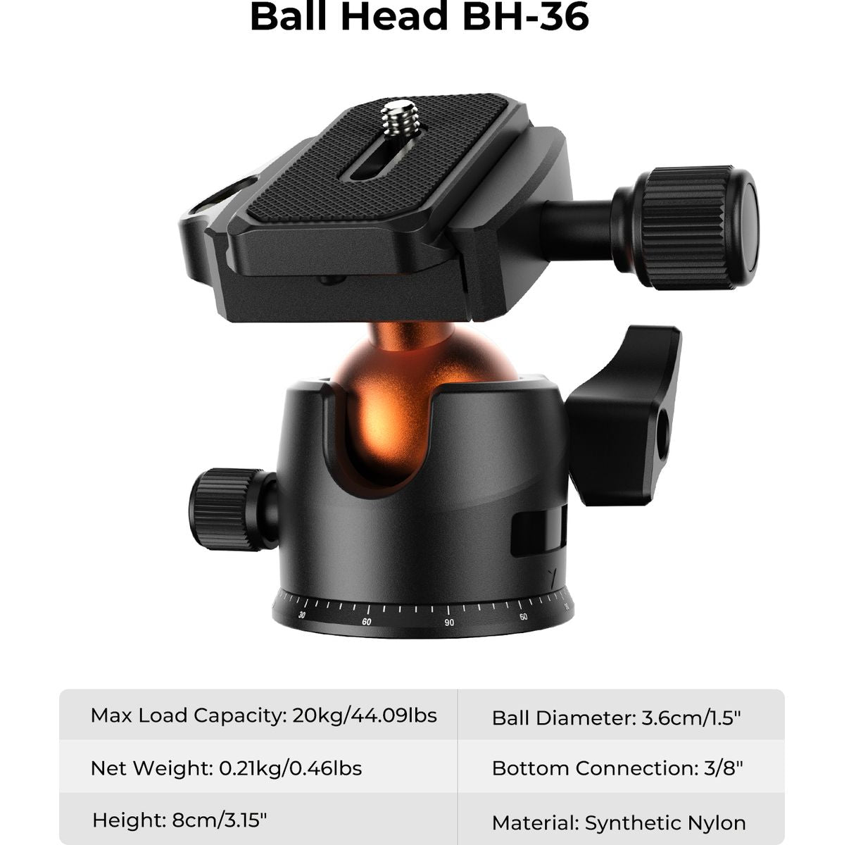 K&F Concept Tripod O234A2 163cm w/ Twist Lock / Phone Holder - image 5 of 5