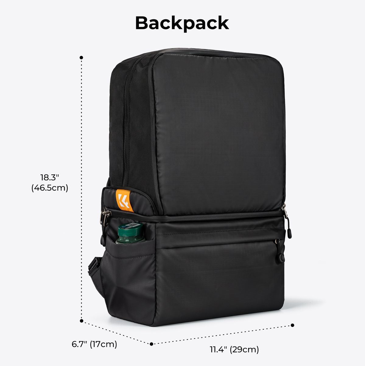 K&F Concept 2-In-1 Camera Backpack / Shoulder Bag Black - image 3 of 5