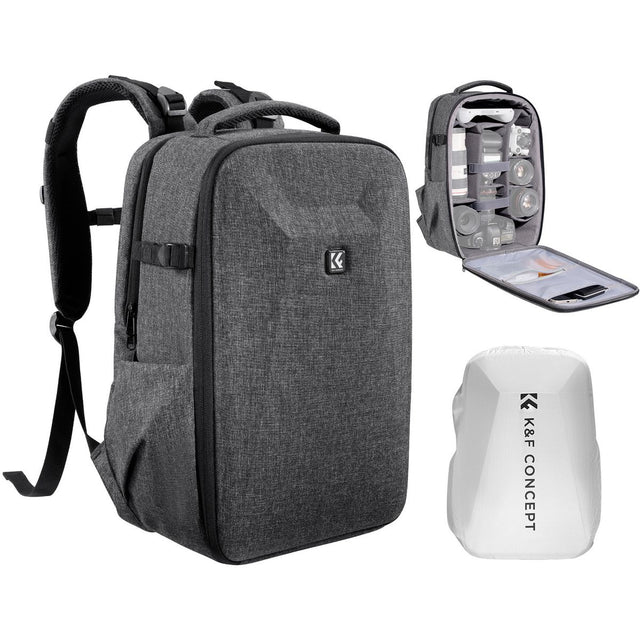 K&F Concept Hardshell Camera Backpack 22L Gray
