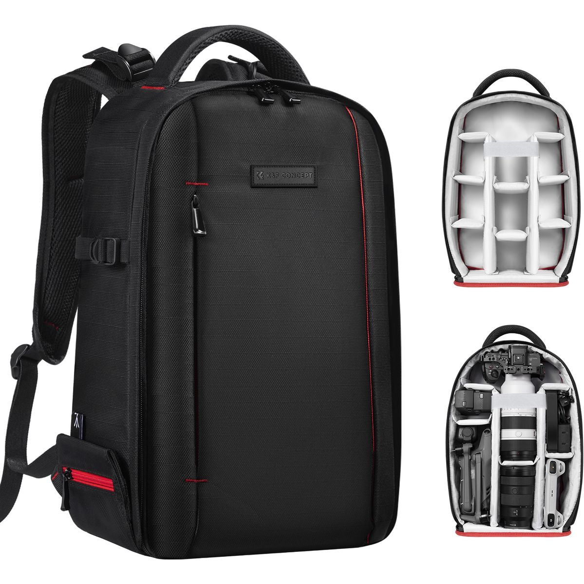 K&F Concept Camera Backpack 18 Liter w/ Laptopvak & Rain Cover