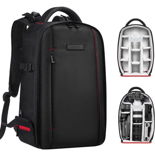 K&F Concept Camera Backpack 18 Liter w/ Laptopvak & Rain Cover