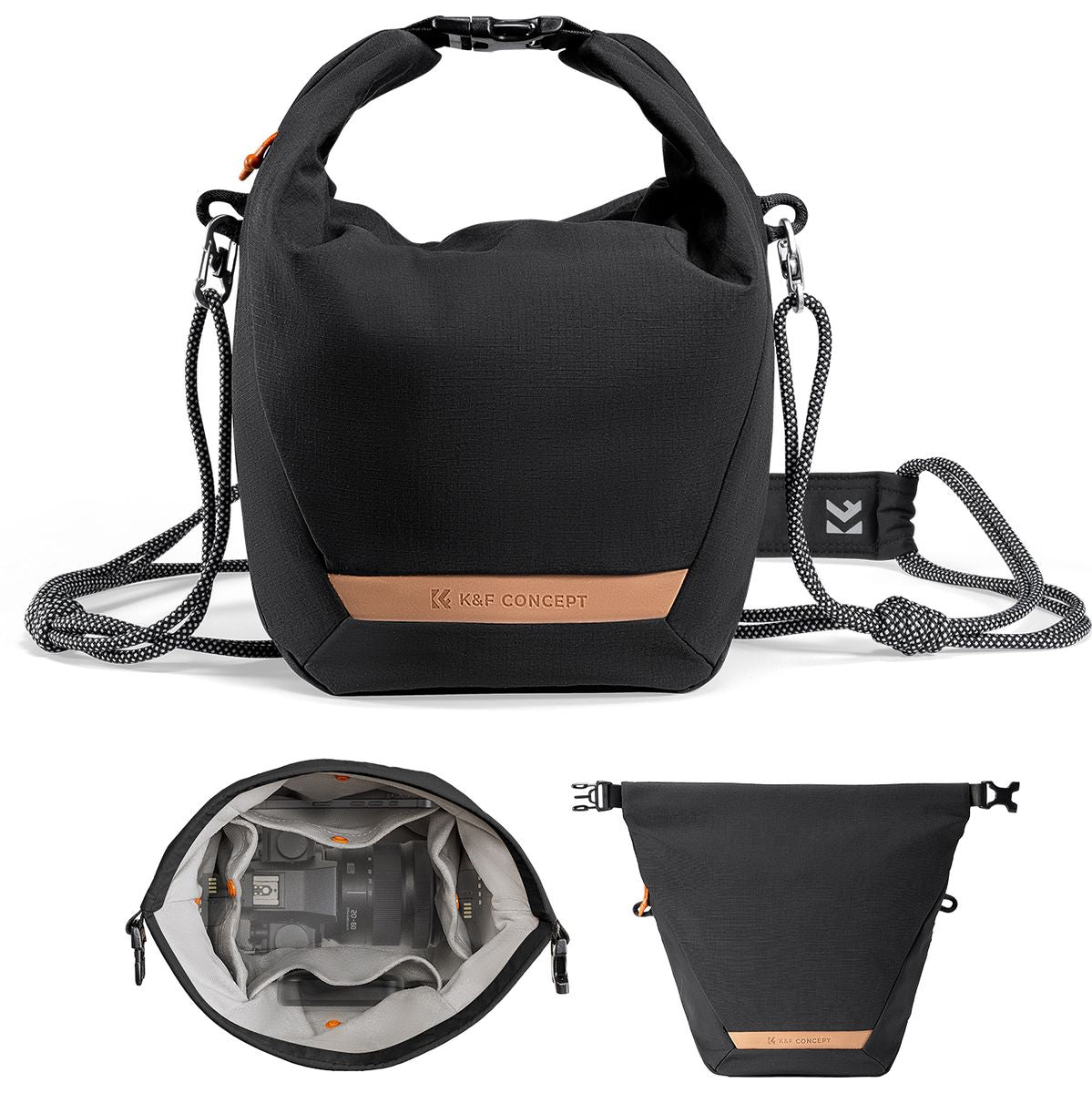K&F Concept Urban Wander 11 Sling Bag Magnetic Black