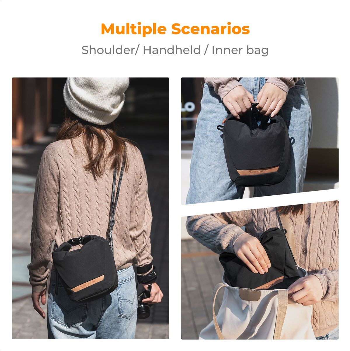 K&F Concept Urban Wander 11 Sling Bag Magnetic Black - image 5 of 5