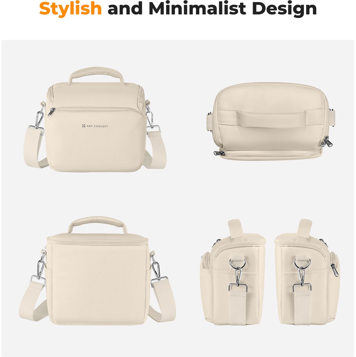 K&F Concept Camera Sling Bag - Crème - image 3 of 5