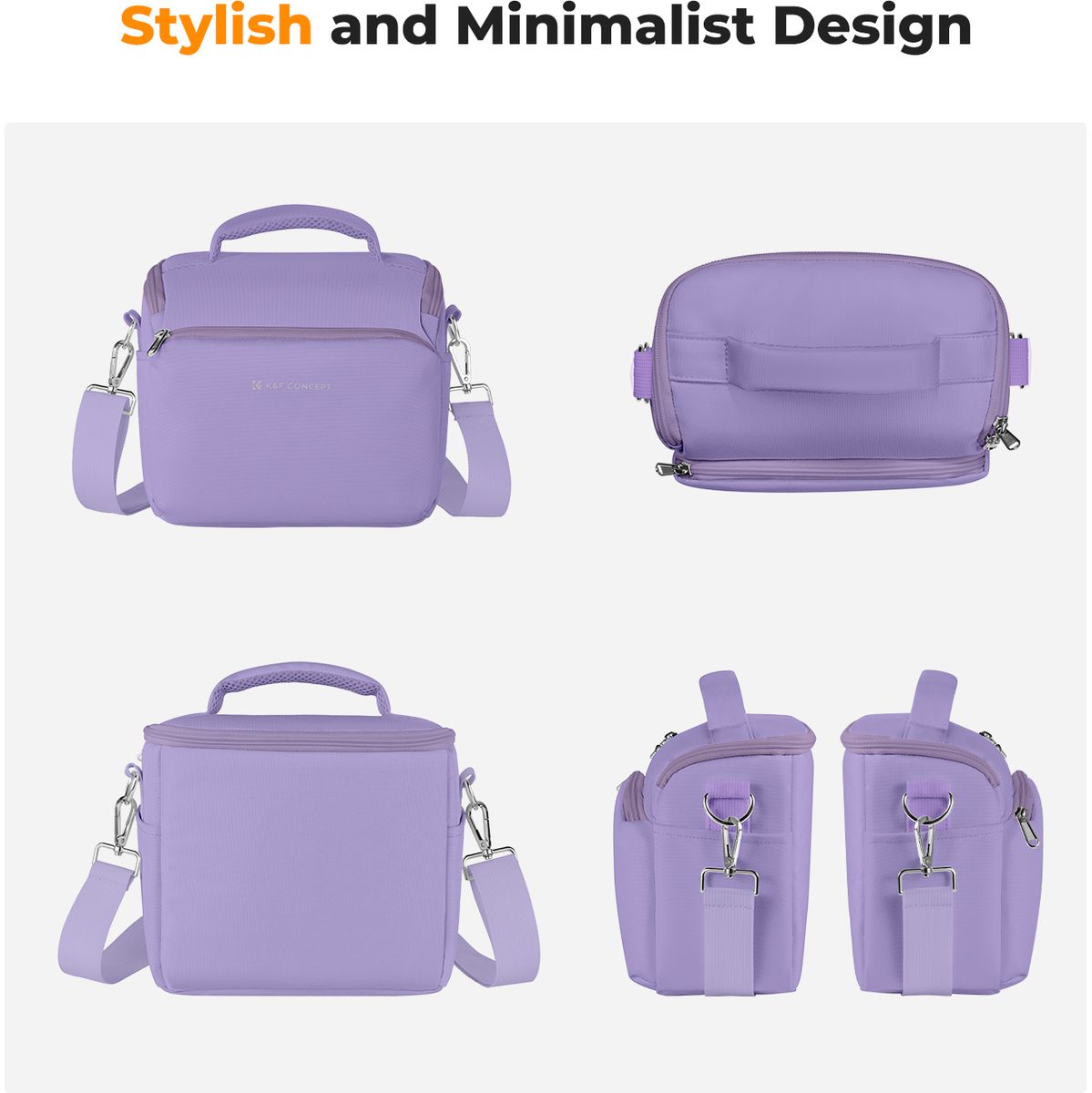 K&F Concept Camera Sling Bag - Purple - image 3 of 5