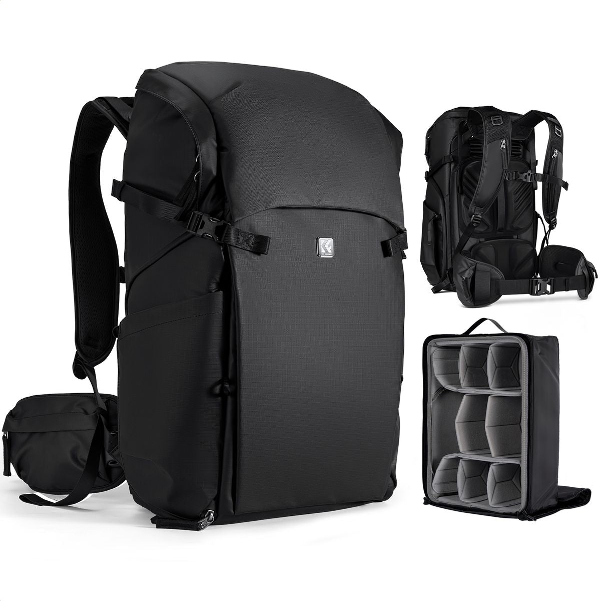 K&F Concept Backpack 30l Photo Backpack - Black