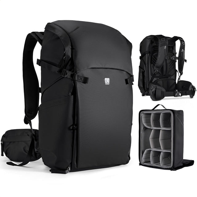 K&F Concept Backpack 30l Photo Backpack - Black