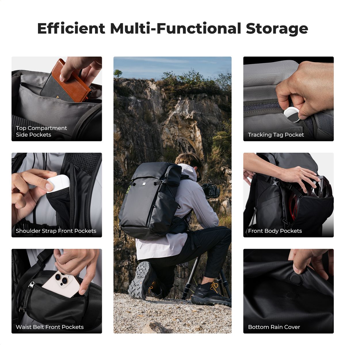 K&F Concept Backpack 30l Photo Backpack - Black - image 2 of 5