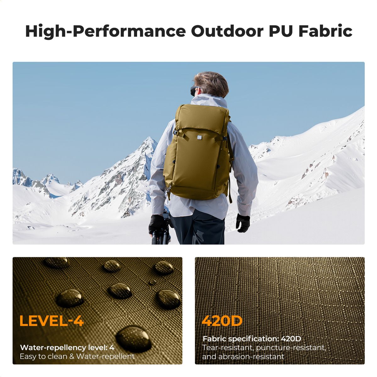 K&F Concept Backpack 30l Photo Backpack - Champagne - image 5 of 5