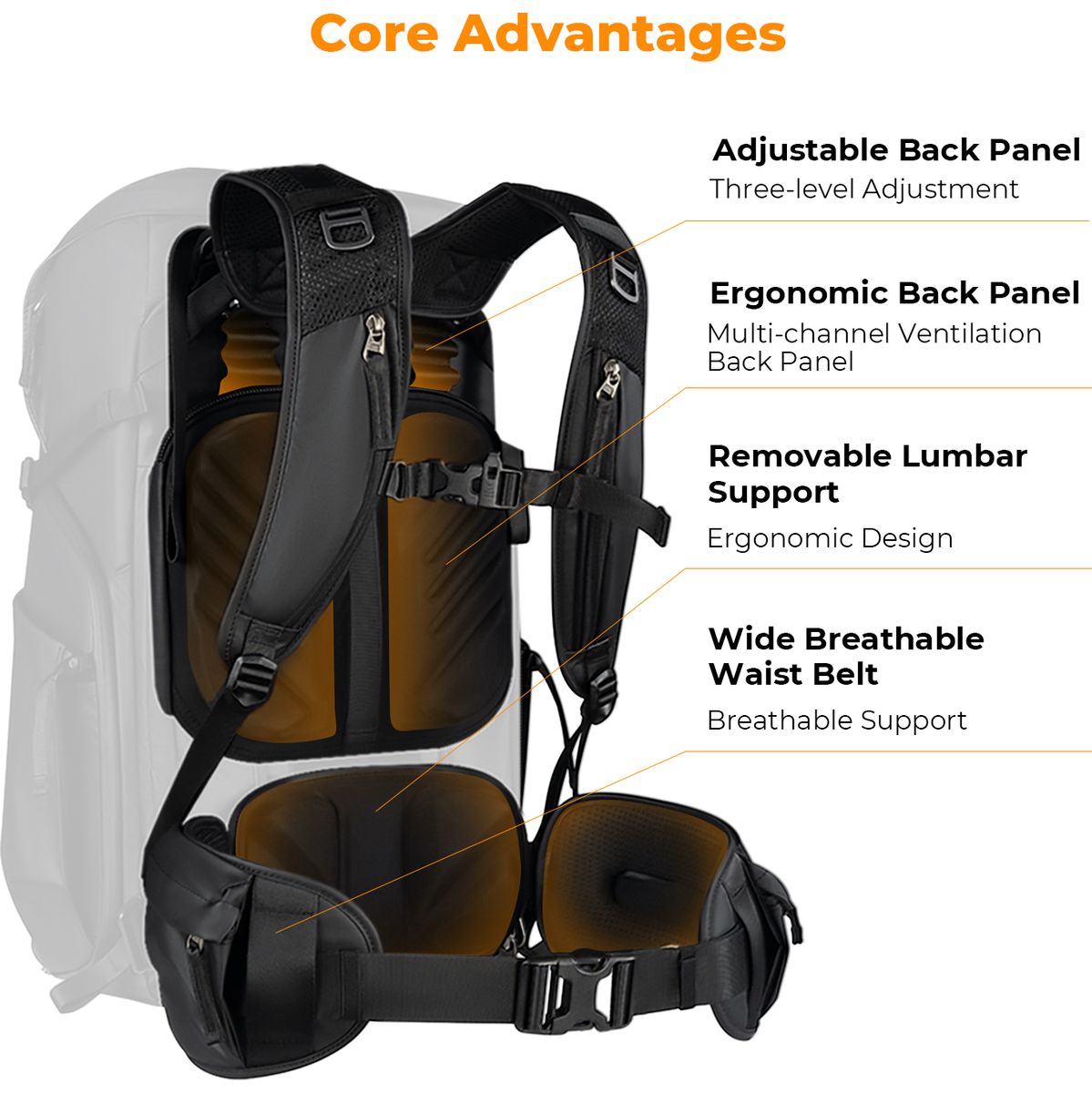 K&F Concept Backpack 40l Photo Backpack - Black - image 4 of 5