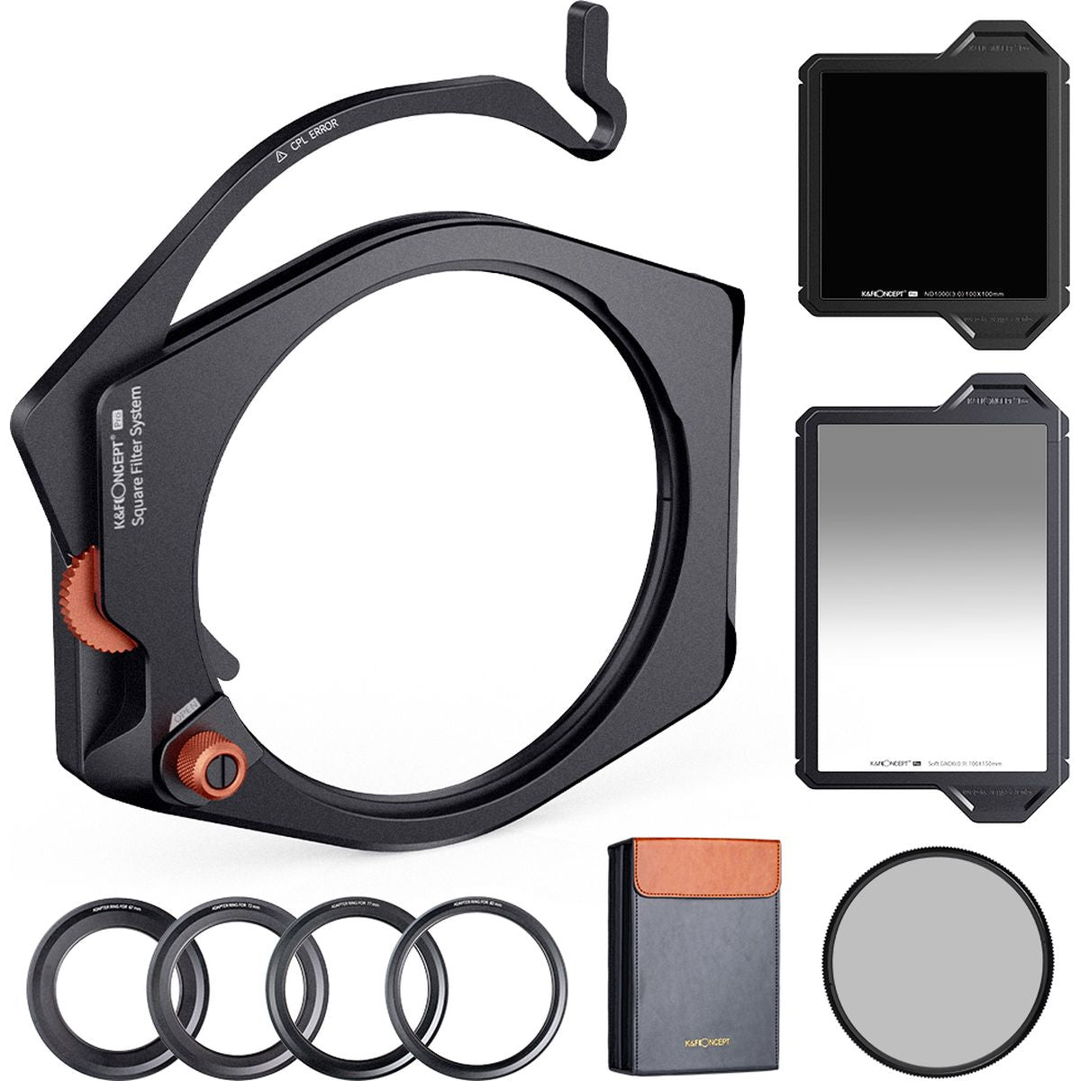 K&F Concept Filter Kit Square X-PRO: Holder CPL ND1000 GND