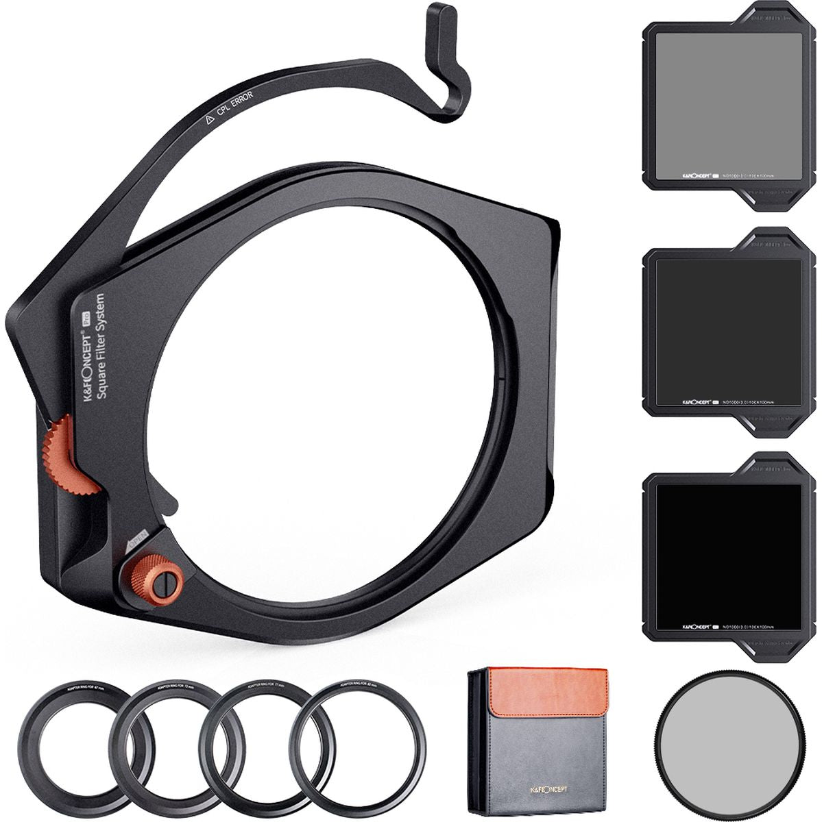 K&F Concept Filterkit Square X-PRO: Holder CPL ND1000+64+8