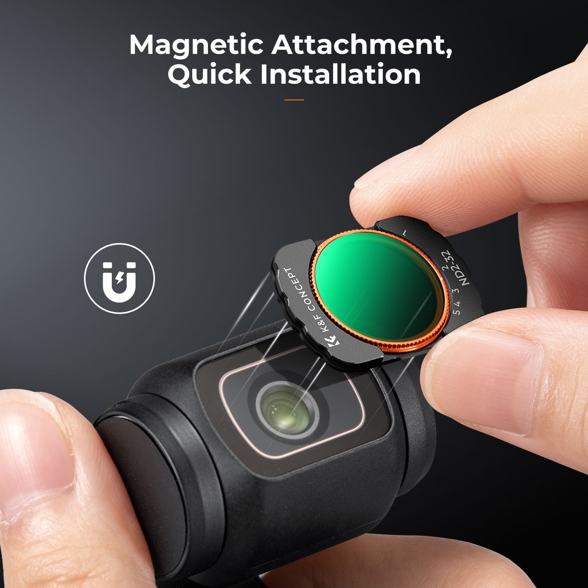 K&F Concept ND2-32 + ND32-512 Filter For DJI Osmo Pocket 3 - image 4 of 5