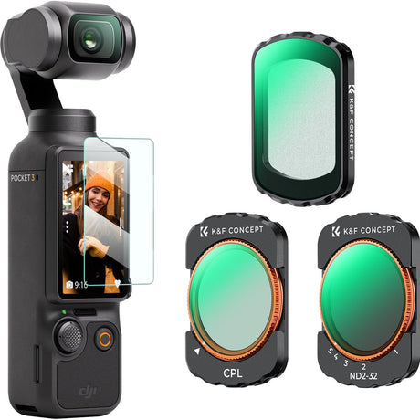 K&F Concept CPL + ND2-32 + Black Mist Filters Osmo Pocket 3